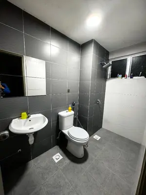 a bathroom with a toilet and a sink at KAZ homestay in Tanah Rata