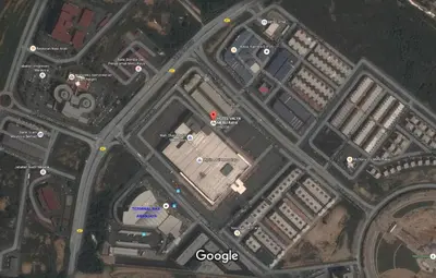 an overhead view of a map of a city at Valya Hotel, Ipoh in Ipoh