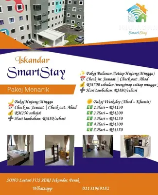 a flyer for aominiumominium seminar in a building at Iskandar SmartStay in Kampong Bota Road