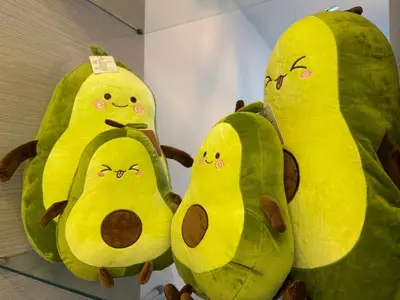 a group of stuffed bananas with faces on them at Serenity Haven Family Stay Ipoh 10-12 Pax in Ipoh