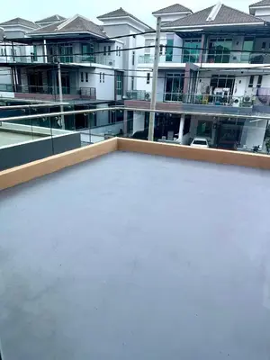 a view of a building from the top of a roof at HOMESTAY Mu in Simpang Ampat