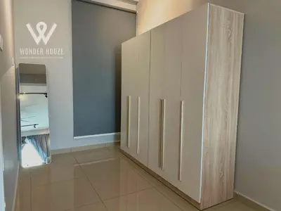 a room with a wardrobe in a store at Modern 3BR Retreat at Bandar Baru Air Itam near Air Itam and Kek Lok Si in Ayer Itam