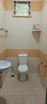 a bathroom with a toilet and a sink at ANAS Inn Homestay Balik Pulau, Penang in Balik Pulau