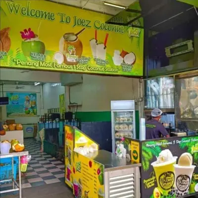 a welcome to juice counter in a food court at Cozy Corner PataniRoad 14 pax Georgetown in George Town