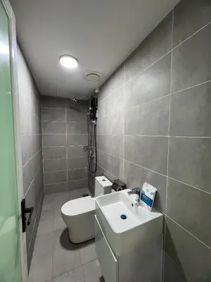 a small bathroom with a toilet and a sink at Icc ipoh y2 homestay in Ipoh