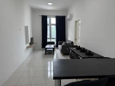 a living room with a couch and a table at 3pax Suite Ipoh Town The Anderson Residence #147 in Ipoh