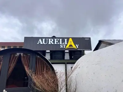 a sign that says amphel street on top of a building at Aurelia Stay in Brinchang