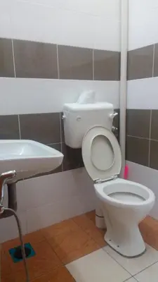a bathroom with a toilet and a sink at Taiping Valuable Homestay in Taiping