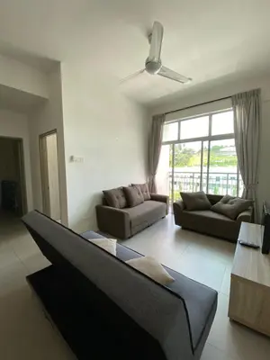 a living room with two couches and a couch at Play Residence at Golden Hills in Cameron Highlands