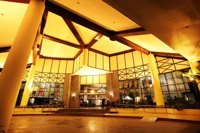 a large building with a large lobby with windows at Copthorne Hotel Cameron Highlands in Cameron Highlands