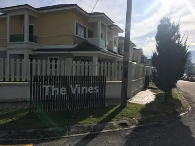 a fence in front of a house with the vines written on it at W9 atGoldenHills NightMarket WiFi 4R BBQ in Cameron Highlands