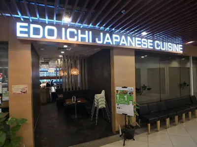 a restaurant with a sign that reads echo light japanese cuisine at The Landmark Pulau Andaman Gurney Bay View in George Town