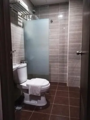 a bathroom with a toilet and a shower at Kampar Boutique Hotel (Kampar Sentral) in Kampar