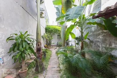 a courtyard with a lot of trees and plants at RumahKu Georgetown in George Town