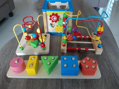 a toy set of toys on a table at Ipoh EastEden Homestay in Ipoh