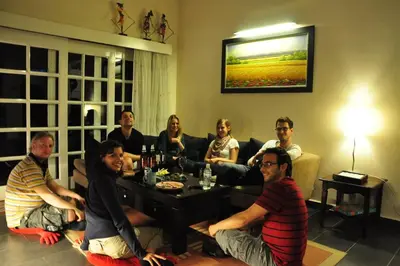 a group of people sitting in a living room at Gerard's 