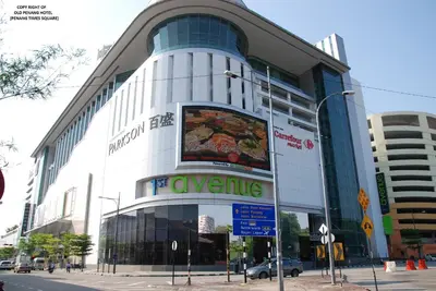 a building with a sign on the side of it at Old Penang Hotel - Penang Times Square in George Town