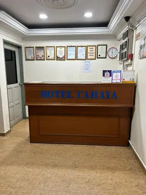 a hotel calaway counter in a hotel lobby at Hotel Cahaya in Tanjung Malim