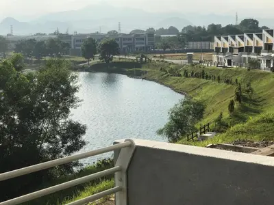a view of a river from a bridge at Ipoh Water Front City Homestay in Ipoh