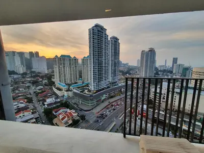 a view of a city with tall buildings and traffic at The Landmark by Katana 4BR Luxury Seaview Homestay Gurney\u65e0\u654c\u6d77\u666f\u56db\u623f\u5957\u623f in Tanjong Tokong