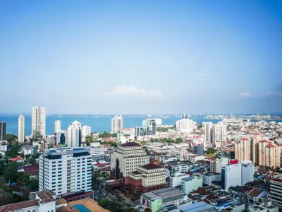 a cityscape of a city with tall buildings at Tropicana 218 Georgetown #31 \u7121\u6575\u6d77\u666f \u4e00\u623f\u4e00\u5ef3\u5f0fMax.6pax in George Town