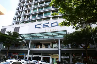 a building with a cisco sign in front of it at Private Getaway (Private Cinema, Swing & more!) at CEO Penang in Bayan Lepas
