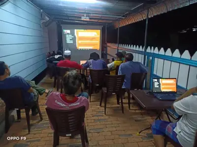 a group of people sitting in chairs in a room at Branda Kampung Sumpitan Lenggong TIADA SUNGAI in Kampong Ulu Jepai