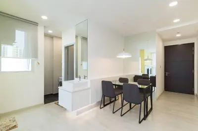 a kitchen and dining room with a table and chairs at Deluxe and Feel like a home 1, 3-6 pax ,Netflix, Georgetown in George Town