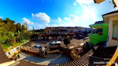 arial view of a parking lot of a house at Tuna Cameron Homstay in Brinchang