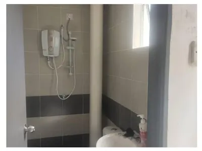 a bathroom with a shower and a sink at EMERALD MUSLIM HOMESTAY CAMERON HIGHLANDS in Cameron Highlands