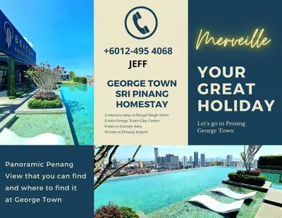 a flyer for a hotel with a view of the city at Beacon Executive Suites in George Town