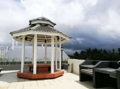 a gazebo on the roof of a building at #CameronHighlands homestay in Brinchang