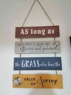 a sign that reads as long as you dont give up stories and pursue at Cameron top31 golden hills night market homestay in Brinchang
