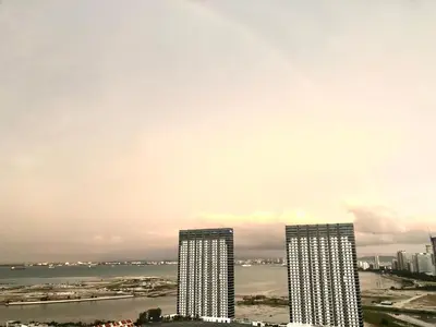 two tall buildings in a city with the ocean at Seaview Water Purify Cozy Comfortable for Short & Long Stay in The Landmark by Katana in George Town