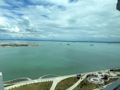 an aerial view of a large body of water at Sunrise Gurney By IZ in George Town