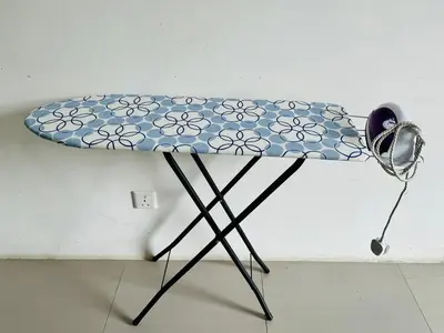 a table with a blue and white pattern on it at 1 Bedroom Apartment @ Golden Hills Cameron Highlands Pasar Malam in Cameron Highlands