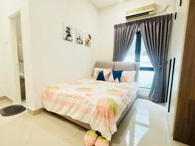 a small bedroom with a bed and a window at \u300aUntitled HomeStay\u300bSitiawan in Sitiawan