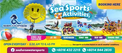 a flyer for a water park with people on a boat at Sri Sayang Home Stay in George Town