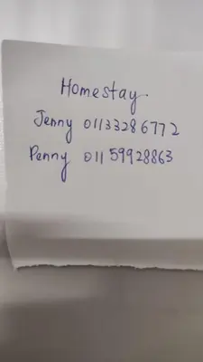 a piece of paper with handwriting on it at Pusing Holiday Apartment in Pusing