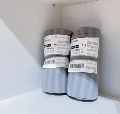 two white containers are sitting in a closet at Beacon Executive Suites #Georgetown #RoofTopPool #23A in George Town