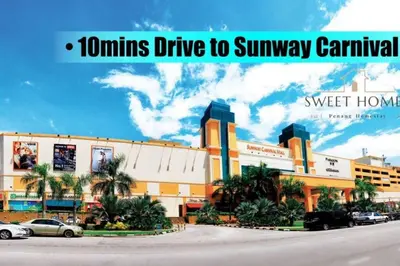 a sign that reads drive to swamy carlevard at Blue Studio Suite 1-4pax B'Worth Prai@SwimmingPool in Perai